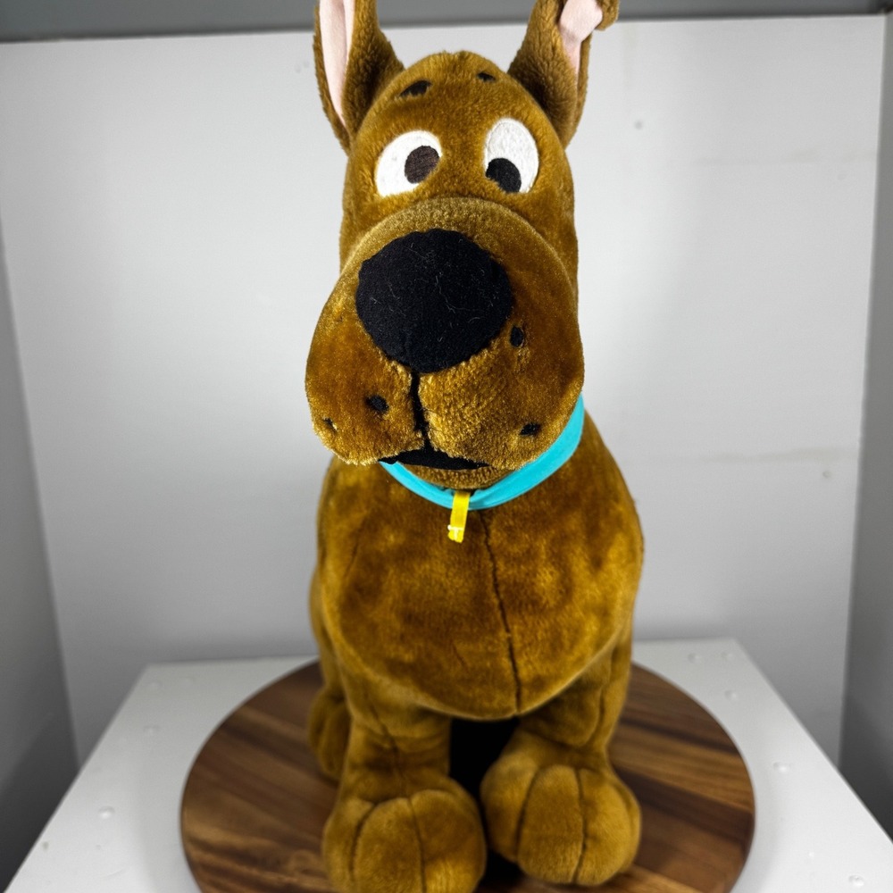 Cartoon Network 22" Scooby Doo Plush Toy Brown Dog Blue Collar Stuffed Animal